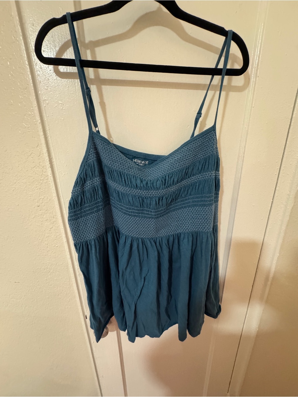 torrid Heritage Blue Smocked Camisole Tank
